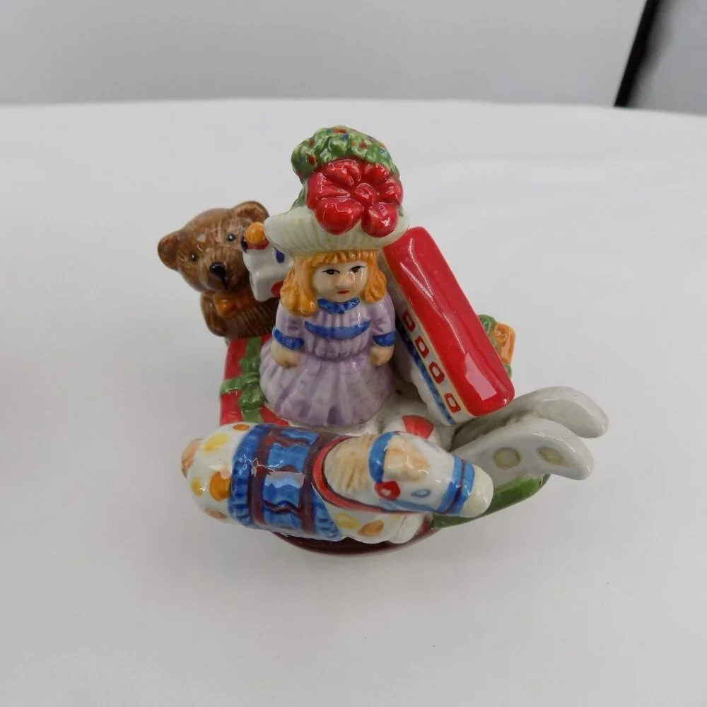 Studio Nova Woodland Holly Santa 7 1/2" 28 oz Figural Teapot with Lid No Box Vtg - Picture 5 of 10